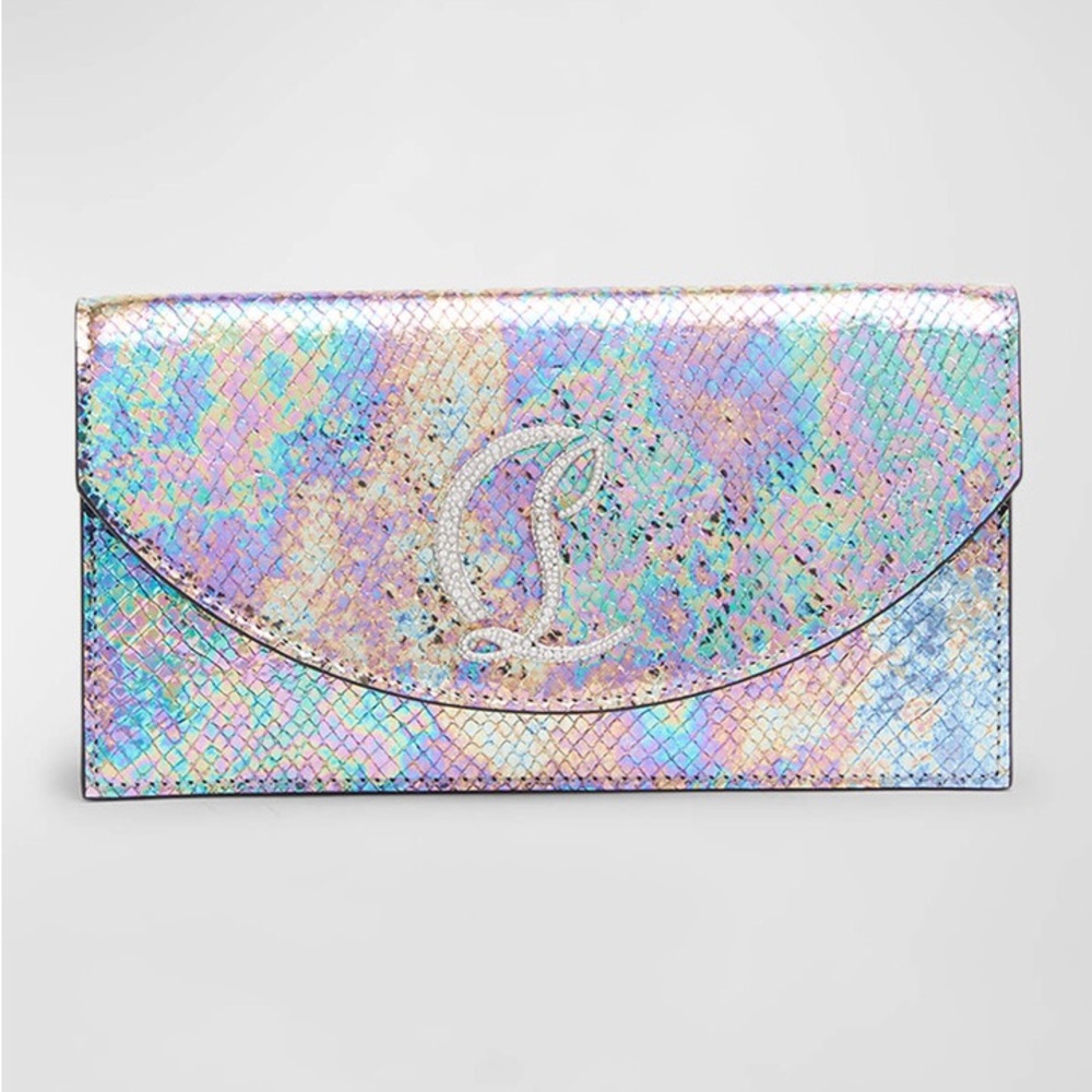 Loubi54 Multicolor Iridescent Clutch